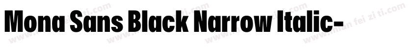 Mona Sans Black Narrow Italic字体转换